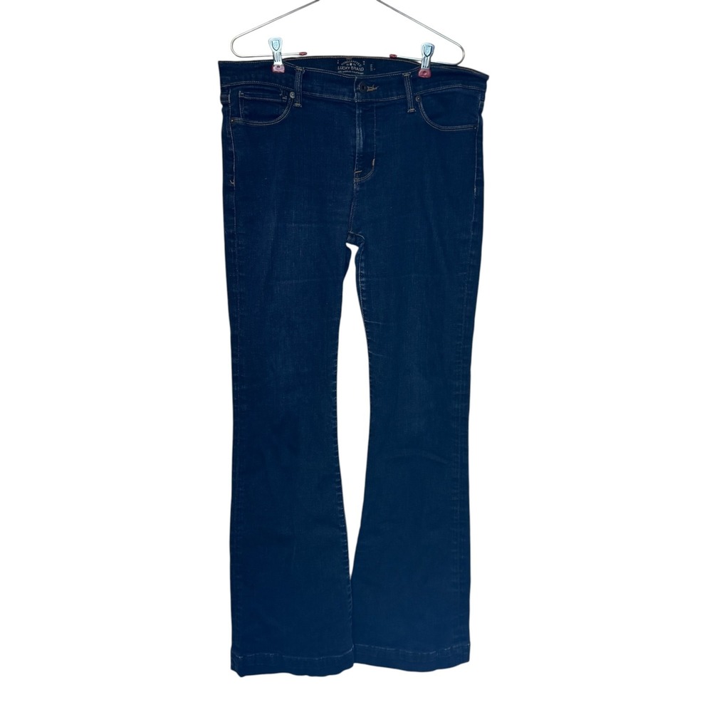 Lucky Brand Womens Brooke Flared Leg Jeans Blue Sanger Wash Retro Size 12 31